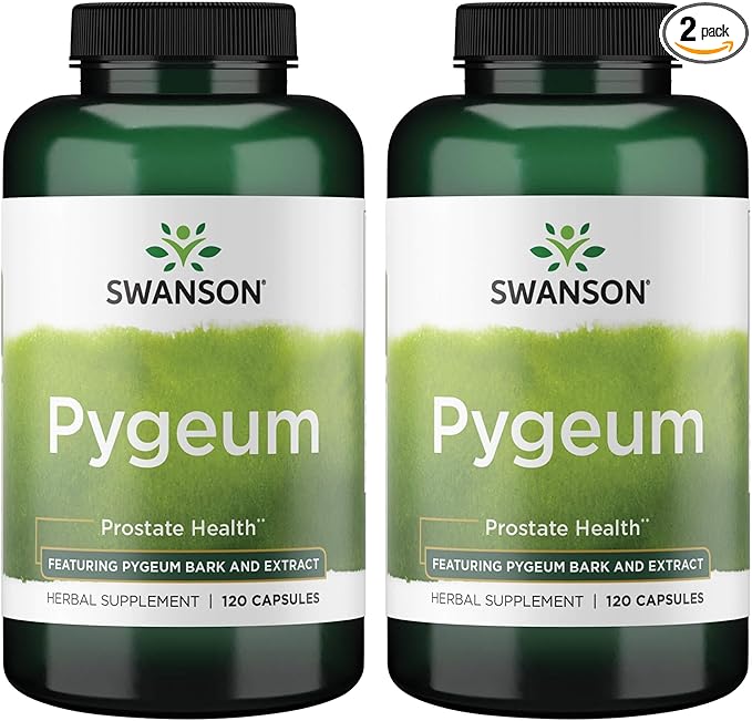 Swanson Pygeum - Herbal Supplement - Men's Health Supplement - (120 Capsules Each, 400 mg) (2 Pack)