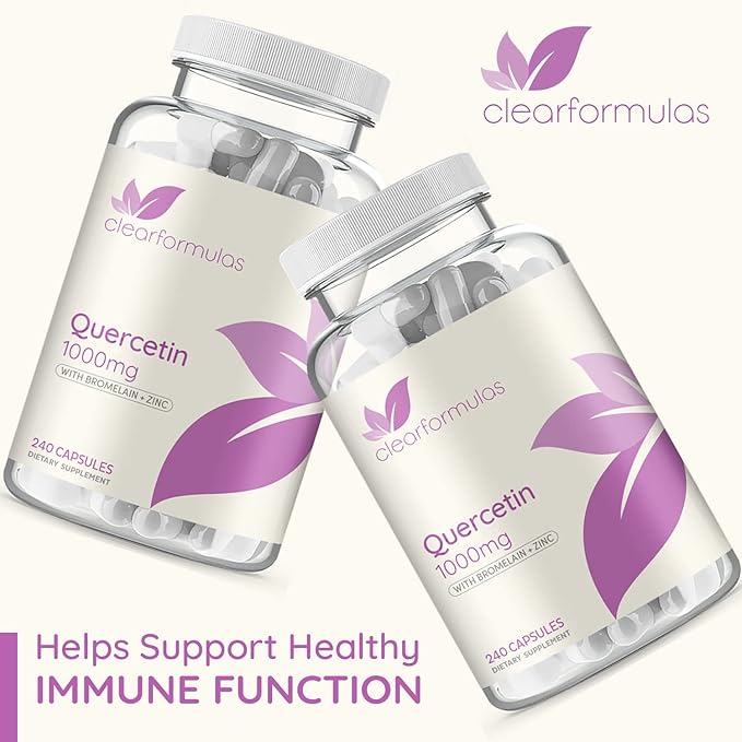 Advanced Zinc Quercetin with Bromelain Formula - Triple Immune Support Quercetin Complex for Daily and Seasonal Immune System Wellness Support - Made in a cGMP American Facility (120 Servings)