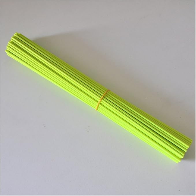 100 Pieces Fiber Reed Diffuser Replacement Refill Sticks (8" x 3mm, Fluorescent Green)