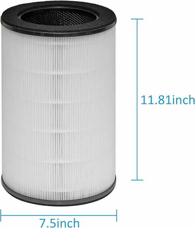 AP-T45 Filter Replacement,True HEPA Filter Compatible with Homedics Total Clean 5-in-1 Air Cleaner Purifier AP-T40,AP-T40FL,AP-T40WT,AP-T40WTAR,AP-T45,AP-T45-BK, AP-T45-WT,Part #1461901,1Pack