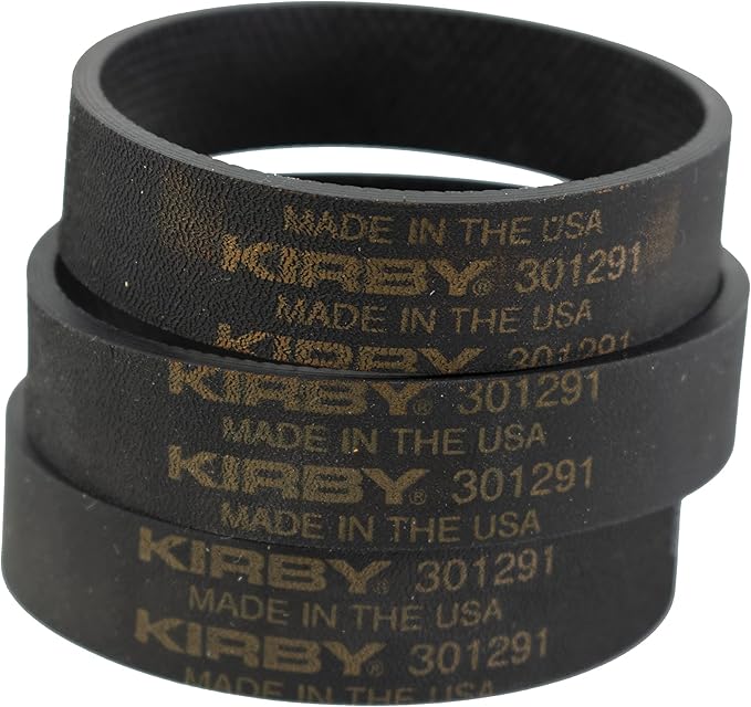 Kirby Vacuum Bundle – 6 HEPA Filter Bags (204814) + 3 OEM Belts (301291G) for F-Style & Twist-Style Upright Models
