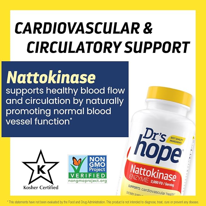 Nattokinase 2000 FU - Nattokinase Supplement Supports Cardiovascular Health and Healthy Blood Circulation - Non-GMO, Gluten-Free, 270 Veggie Capsules, Made in The USA