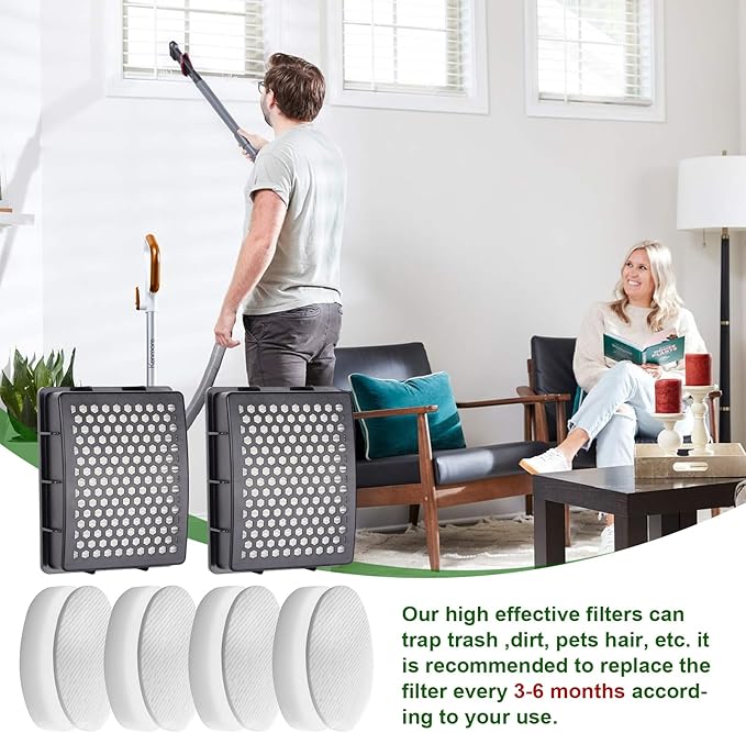 K4010 Filter Replacement for Kenmore DU2015,DU2012,K4010 Series Bagless Upright Vacuum Cleaner (2 HEPA Filter + 4 Foam Filter)