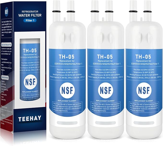 EDR1RXD1 Water Filter Replacement, Compatible with Everydrop Filter 1, Whirlpool WRS315SDHZ, WRS571CIHZ, WRS555SIHZ, WSF26C3EXF, WRS325SDHZ, WRF560SEHZ, WRF560SEHV, WRS555SIHW, 3 Pack