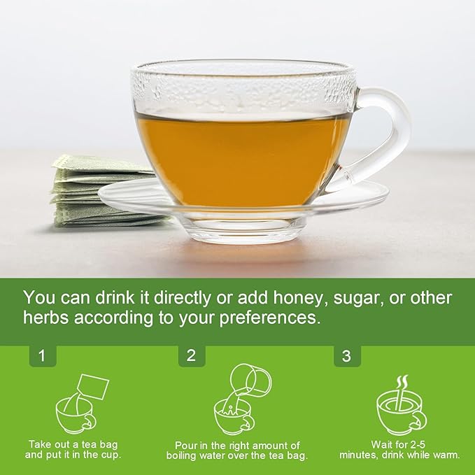 WOGORGT Organic Soursop Leaves Tea Bags - Soursop Graviola Leaves Herbal Tea bags for Immune Support, Antioxidant - Guanabana Leaves - Caffeine Free - 30 Tea Bags