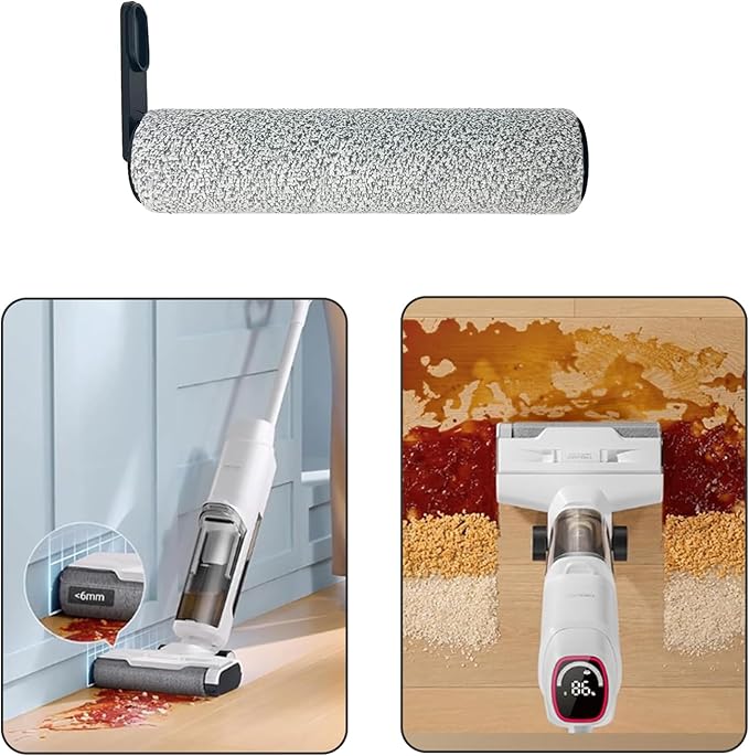 Replacement Brush Roller & Filter Kit for DREAME K10/K10 Pro, 2X Brush Rolls + 2X HEPA Filters + 1 Cleaning Tool, Compatible with Trouver K10 & K10 Pro Cordless Wet/Dry Vacuum