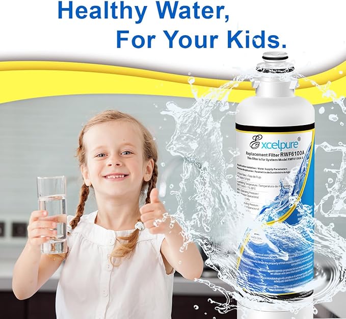 RWF6100A Refrigerator Water Filter Replacement for Bosch Ultra Clarity Pro, BORPLFTR50, 11025825 Refrigerator Water Filter, Compatible with 12028325, 11032531, B36CT80SNS, WFC100MF, 3 PACK