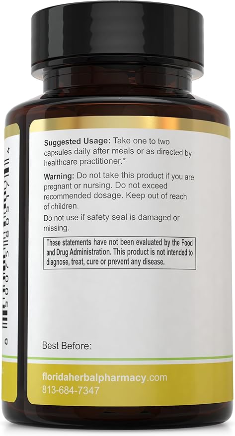 Florida Herbal Pharmacy, Japanese Ashitaba Leaf Extract Capsules 10:1 (120 Capsules) 500 mg per Capsule, 1000 mg Serving