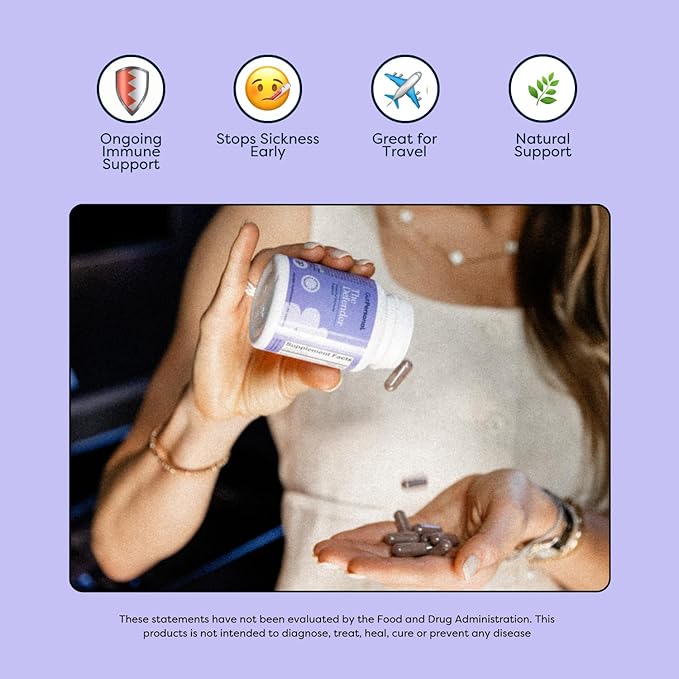 The Defender - Powerful Immune Defense with Vitamin A, C, and Botanical Extracts Elderberry, Echinacea, and More for Boosting Immune System with Natural Ingredients