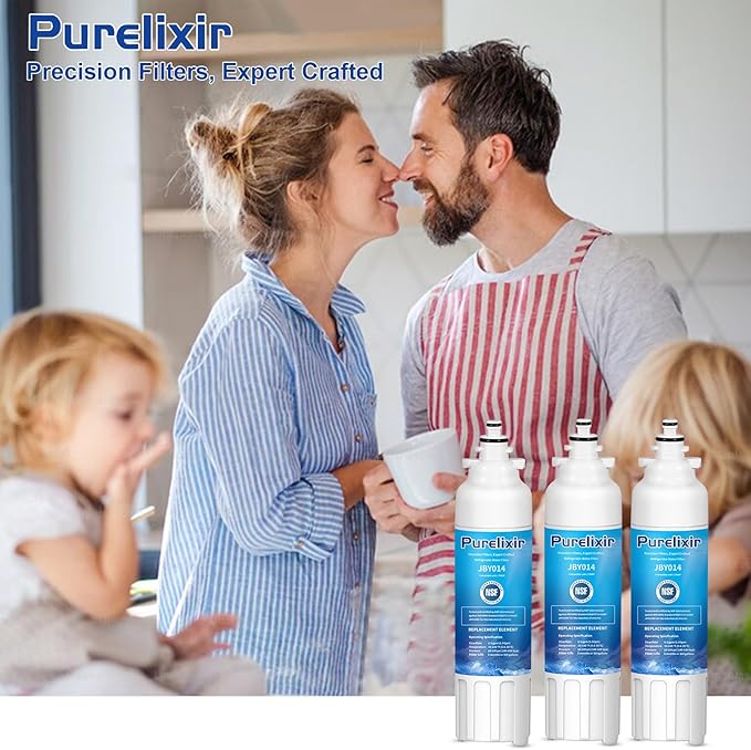 3 Pack ADQ73613401 Compatible with LG LT800P, LT800PC, ADQ736134, ADQ73613402, LSXS26326S, LSXS26366S, LMXS30776S, LSXS26366D, LMXC23746S, 46-9490, Refrigerator Water Filter Replacement