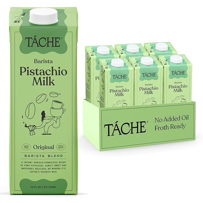 Táche Original and Unsweetened Barista Pistachio Milk Bundle, 32 oz, 6-Pack Each