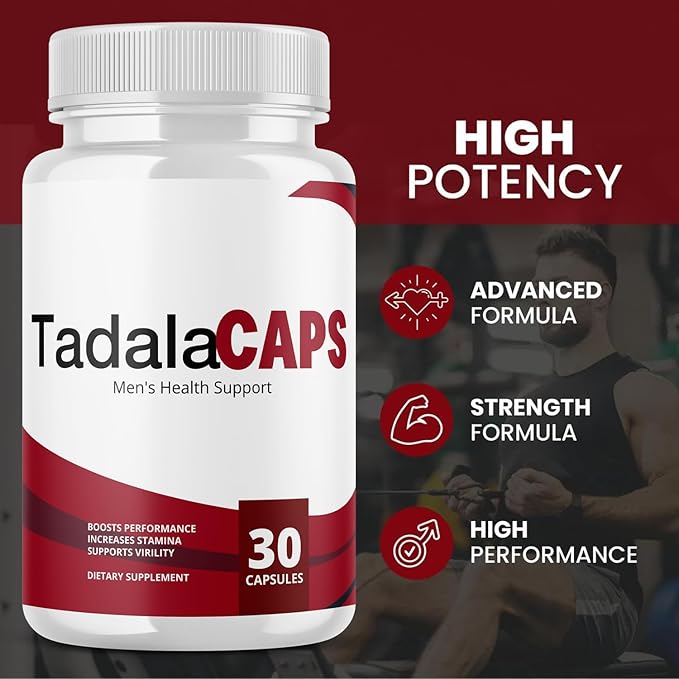 TadalaCaps Health Support, The Official Tadala Caps Pills, All Natural Premium Advanced Formula, TadalaCapsules - Maximum Strength, Daily Nutrition Multivitamin, 60 Capsules for 1 Month