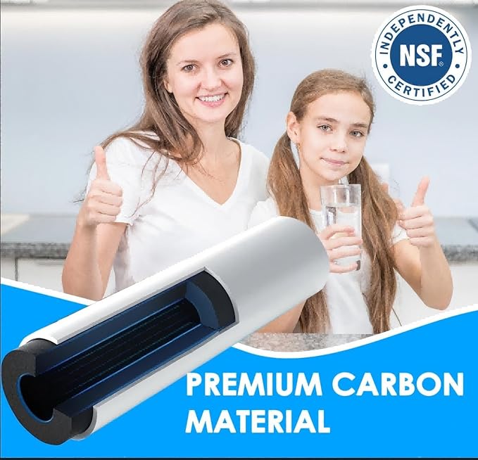 Replacement water filter and EDR1RXD1, Filter 1, EDR1RXD1B, W10295370, WHR1RXD1, KAD1RXD1, P4RFKB2, P8RFWB2L, 46-9930,46-9081 compatible is water filters(2Pack)