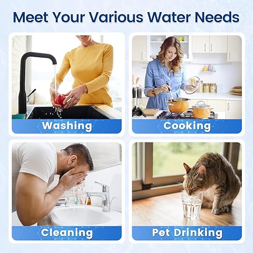 Under Sink Water Filter System,NSF/ANSI 42 Certified Water Purifier,28000 Galloons Large Flow Flux,Reduces PFOA/PFOS,Chlorine,Bad Odors,Direct Connect to Kitchen Faucet (Black-Q5-C2-28000GAL)