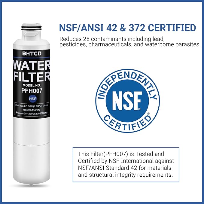 Water Filter for Samsung Refrigerator RF263BEAESG, RF261BEAESR, RF25HMEDBSR, RF263TEAESR, RS261MDRS/XAA, RH25H5611SR (all AA Included) Model Replacement - 3 PCS