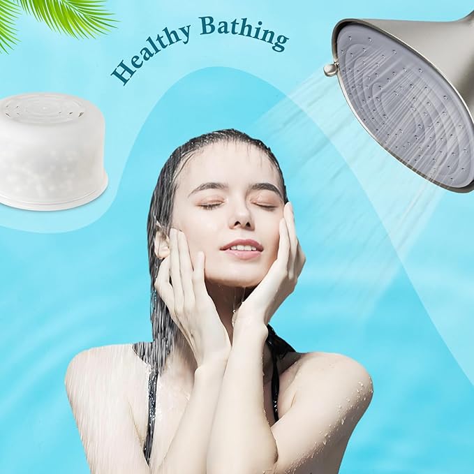 Shower Head Filter Replacement Cartridge Compatible with All Canopy Handheld & Fixed Filtered Shower Head, Shower Filter For Hard Water, 4Pack