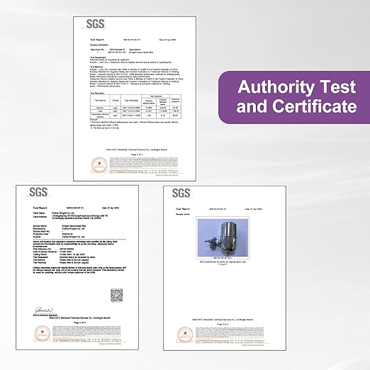 WINGSOL Stainless Steel Alkaline Water Filter for Sink Faucet, NSF/ANSI 42 & 53, Improve pH & Taste, Reduce Chlorine, Odor, Sediment & Microplastics, 360° Rotating Tap Purifier 200 Gallon