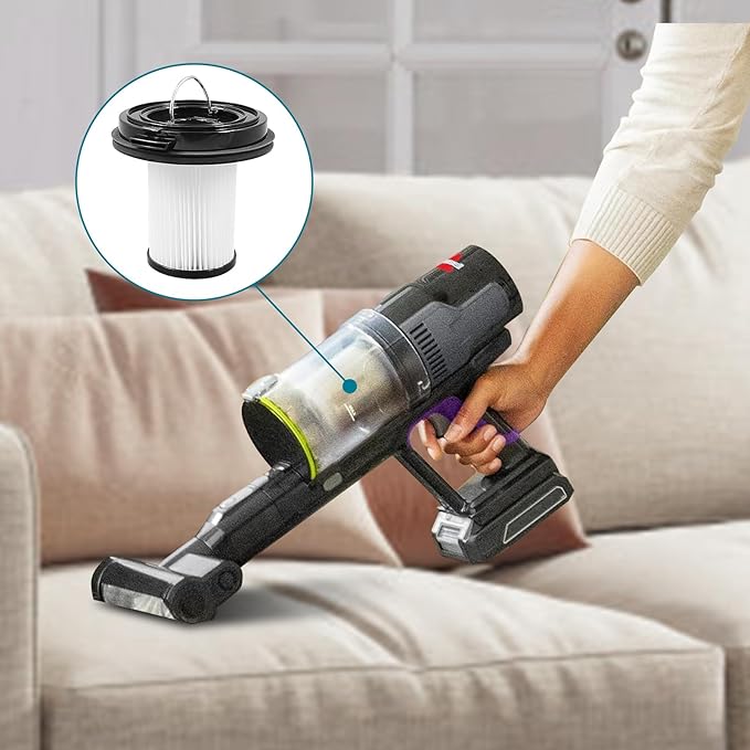2 Pack Replacement Filter Compatible with BISSELL CleanView XR Lightweight Cordless Vacuum, for Bissell CleanView XR/XR pet Lightweight Cordless Vacuum - Filter, Washable and Reusable