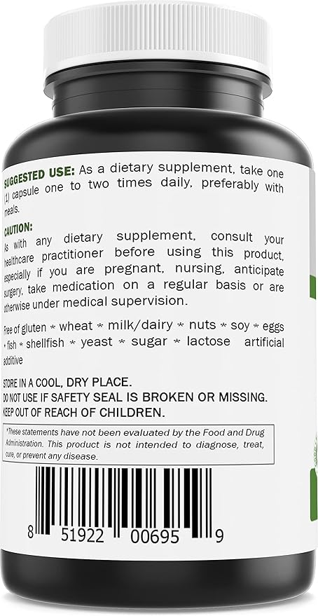 Brieofood CoQ10 600 mg per Capsule - Heart Health Support - 60 Count