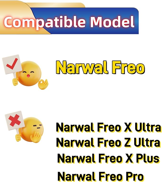 Accessories Replacement Compatible with Narwal Freo X Ultra/Plus Robot Vacuum, 12 Vacuum Accessories Set, 1 Main Brush, 2 Hepa Filter, 2 Dust Bags, 6 Side Brushes, 1 Cleaning Brush