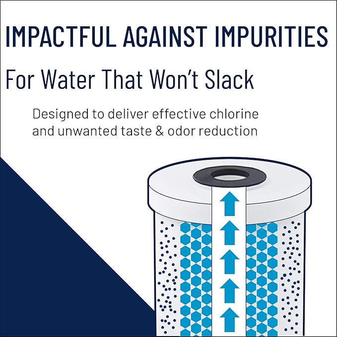 Pentair Pentek GAC-BB Big Blue Carbon Water Filter, 10-Inch, Whole House Heavy Duty Granular Activated Carbon (GAC) Replacement Cartridge, 10" x 4.5"