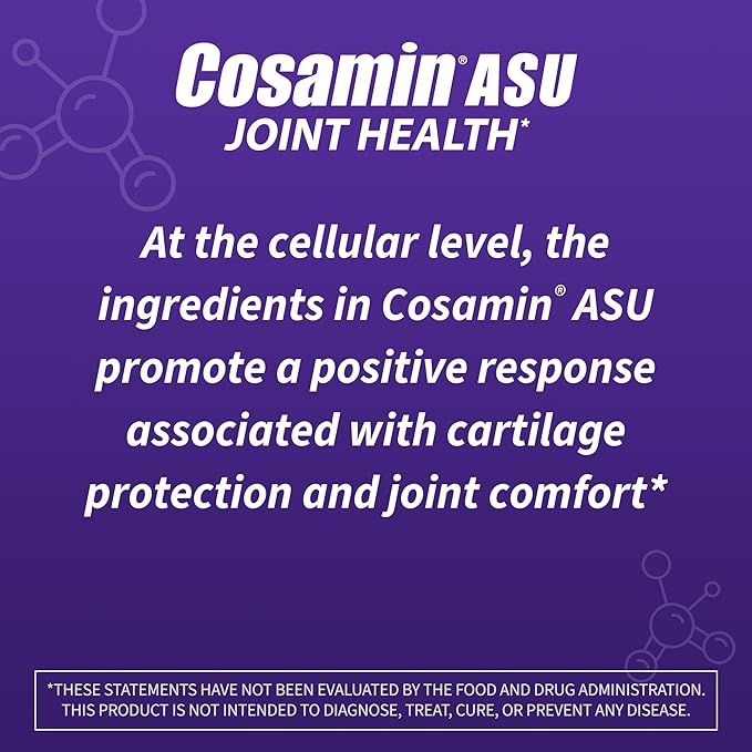 Nutramax Laboratories Cosamin® ASU Joint Health Supplement with Glucosamine, Chondroitin & ASU for Men’s & Women's Joint Health, 230 Capsules