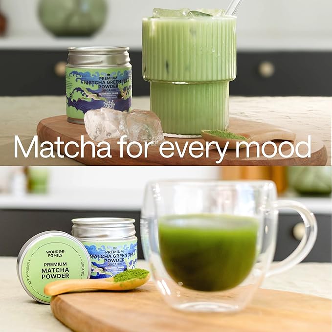 Matcha Organic Ceremonial Grade Green Tea Powder β Premium First Harvest from Japan β USDA Organic, Non-GMO, Gluten-Free β Tin for Tea, Lattes & Smoothies - 1oz