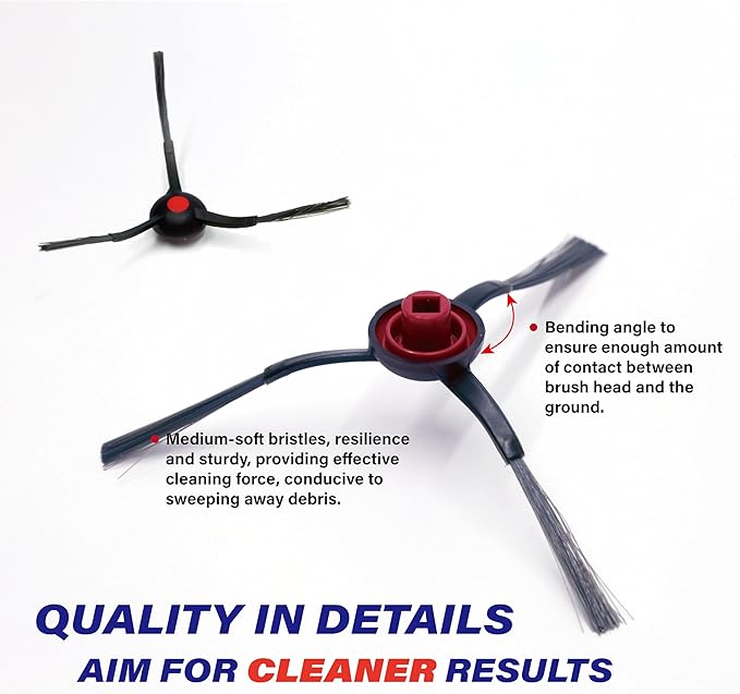 Robot Vacuum Replacement Parts Fit For Yeedi C12 Pro Plus, Replacement Accessories kit Fit For Yeedi C12 Plus(13PC- BRUSH ROLL& SWEEP& FILTER)