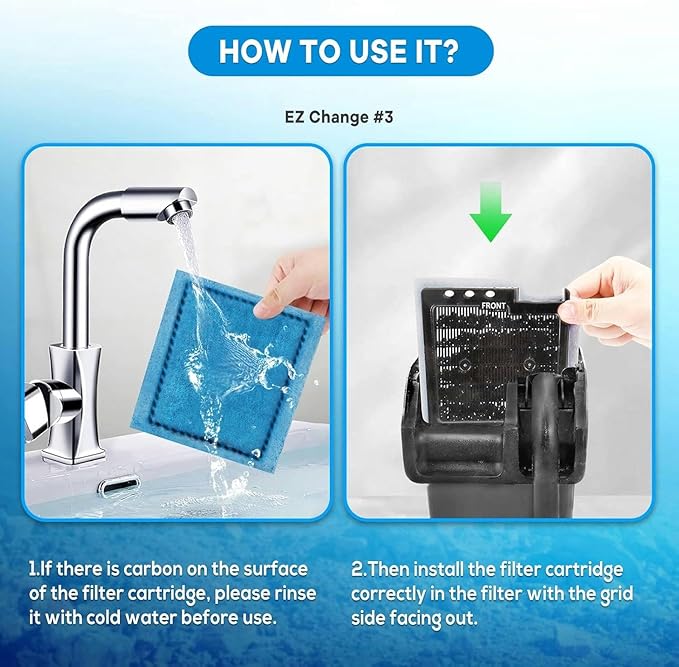 16 PCS Aquarium Filter Cartridge Compatiable with Aqua-Tech Filters (EZ-Change #1) Fish Tank Filter Cartridge Compatiable with Aqua-Tech 5-15 Power Filter