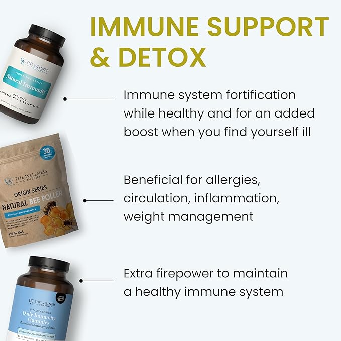 The Wellness Company Natural Immunity | 120 Capsule (2 Month Supply) | Formulated for Powerful Daily Immune Defense | Non-GMO, Vegan, Gluten Free | for Supporting Healthy Immune Function