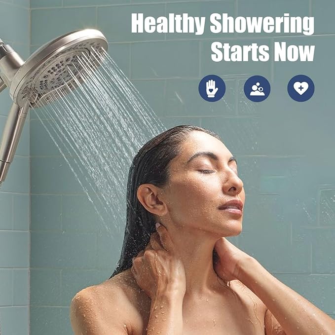 4Pcs Replacement Handheld Shower Head Filters, Compatible with Cobbe Handheld Shower Head, Hard Water Softens Beads - Removes Chlorine - Reduces Itchy - Dry Skin.