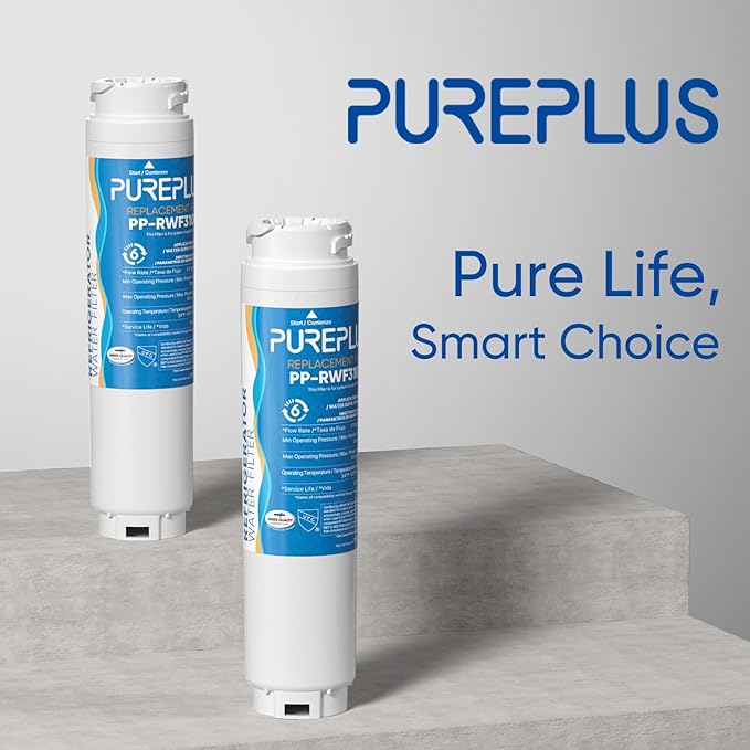 PUREPLUS 9000194412 Refrigerator Water Filter Replacement for Bosch Ultra Clarity BORPLFTR10,REPLFLTR10, 11034152, 644845,9000 077104, B26FT70SNS, B22CS80SNS, B22CS50SNS, Haier 0060820860, 3PACK