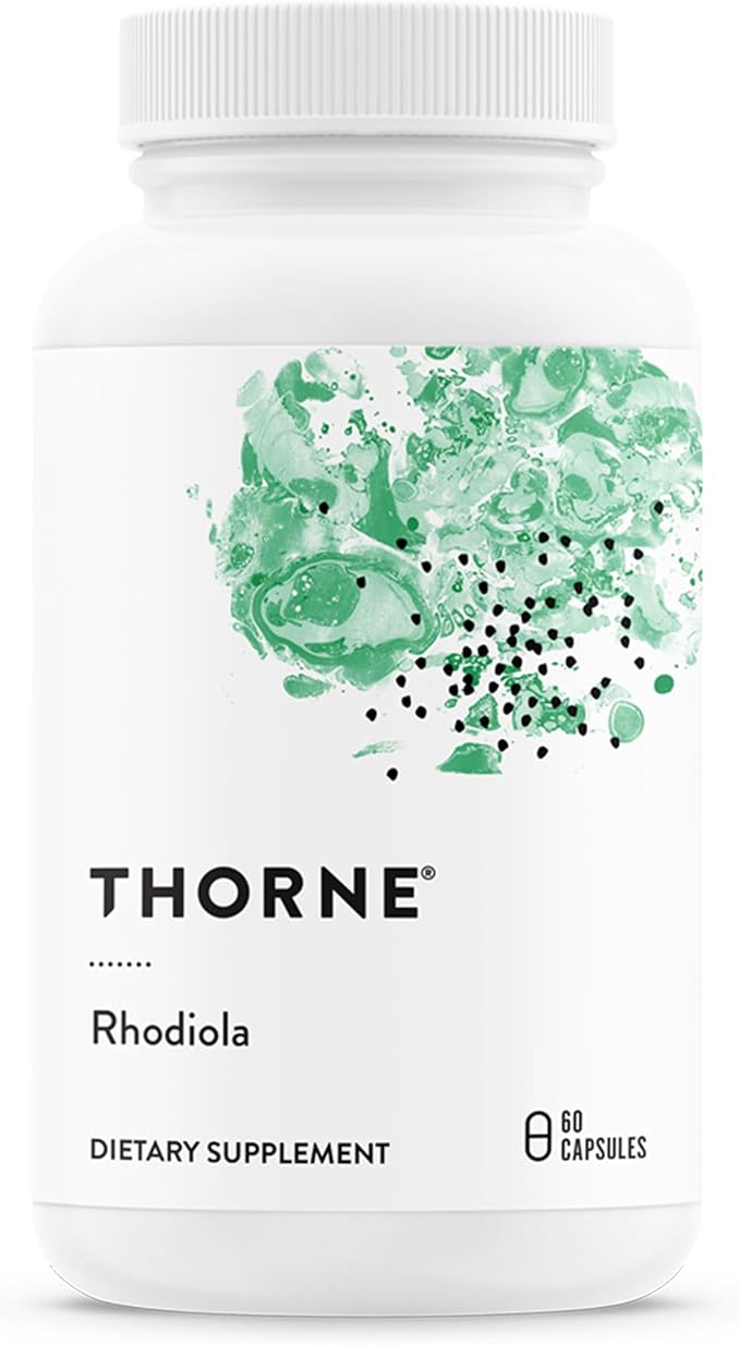 THORNE - Rhodiola - Botanical Supplement for Stress Relief - Enhances Sleep, and Mental Focus* - 60 Capsules