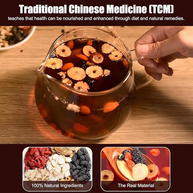 Ginseng Five Treasure Tea Kidney Tea 30 Bags, Formula Traditional Chinese Herbal Kidney Cleanse Detox Repair for Women & Men