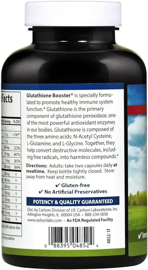 Carlson Labs Glutathione Booster, 180 Capsules