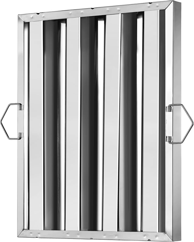New Star Foodservice 54323 Stainless Steel Hood Filter, 16" W x 20" H, Set of 6