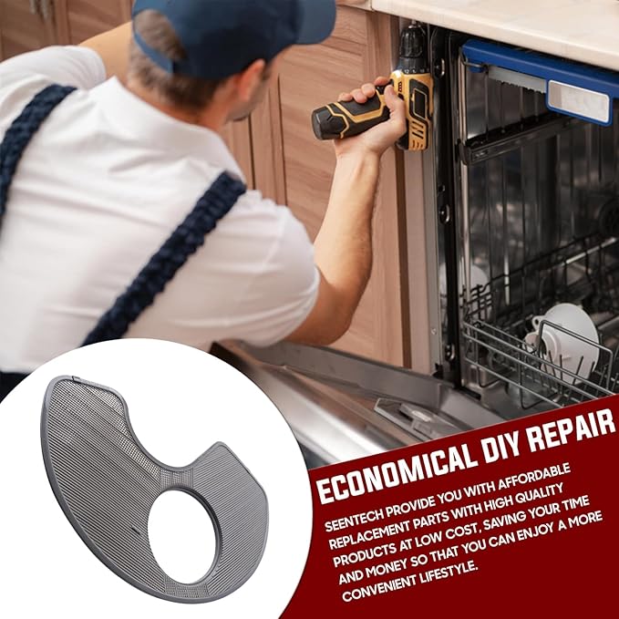 WPW10463906 Dishwasher Screen Filter by Seentech- Works with Whirl-pool, Ken-more, Kitchen-Aid; Replaces part numbers: AP6021820, W10195360, W10463906