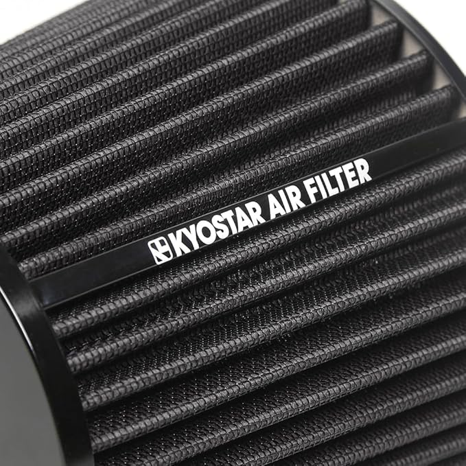 3/3.5/4inch Inlet Cold Air Intake Cone Replacement Performance Washable High Flow Dry Air Filter (BLACK)