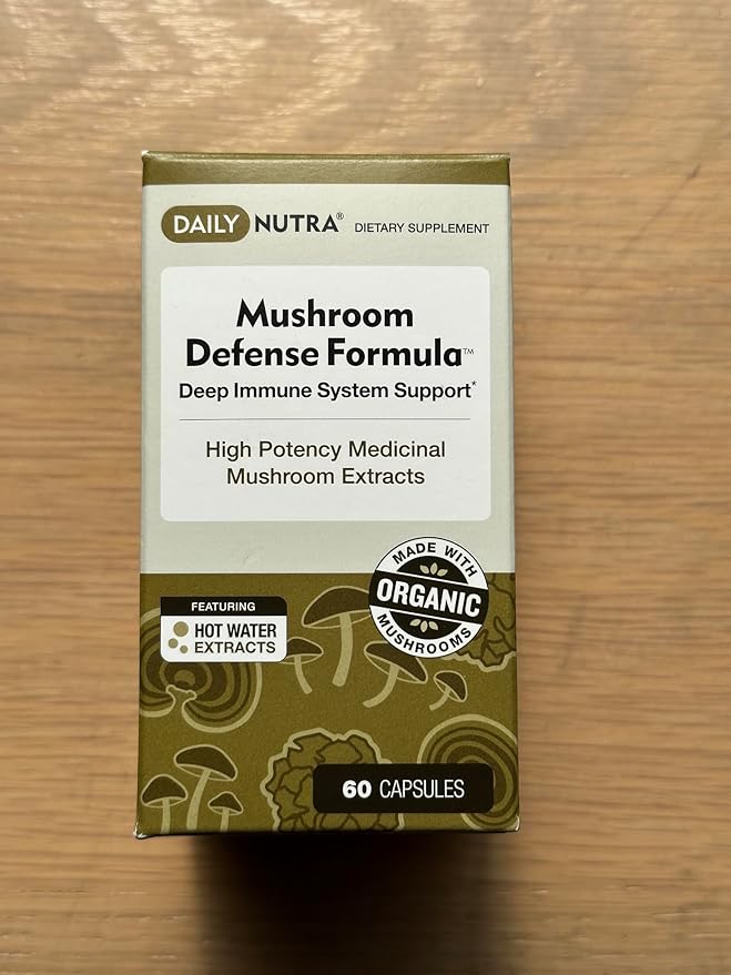 Mushroom Defense Formula - Immune Support Supplement | Organic Mushrooms, Hot Water Extracted - Reishi, Chaga, Maitake, Shiitake & Turkey Tail (60 Capsules)