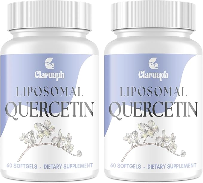 Liposomal Quercetin Supplement for Respiratory & Seasonal Challenges | Quercetin with Bromelain 1000 mg - Blend with Vitamin C & Zinc | Bioflavonoids, 120 Softgels