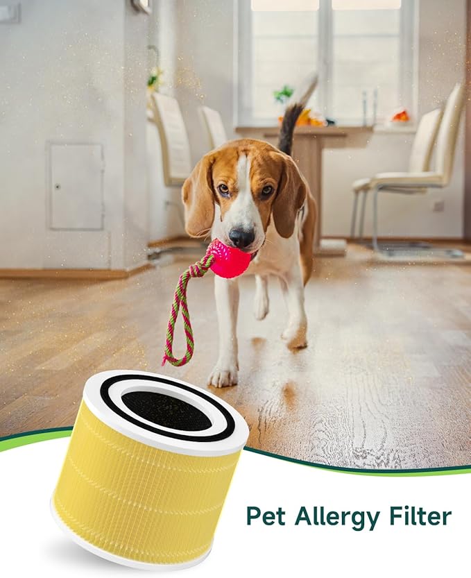 1-Pack Core 300 Pet Care Replacement Filter Compatible with LEVOIT Core 300 and Core 300S Air Purifier, H13 True HEPA, High-Efficiency Activated Carbon, Replace Core 300-RF-PA, Yellow