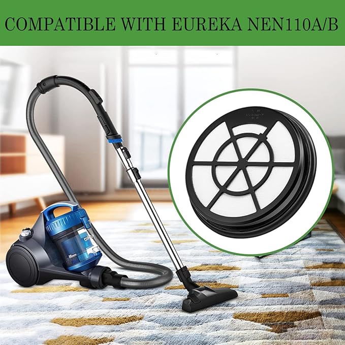 2 Pack Replacement HEPA Filters Compatible with Eureka Whirlwind NEN110A/NEN110B Bagless Canister Vacuum Cleaner Accessories