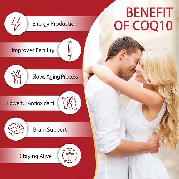 DRFOSTER Coq10 Ubiquinol 200mg, Coq10 200mg softgels, Max Absorption Ubiquinol with Vitamin E & PQQ & Black Pepper, Powerful Antioxidant, 120 Softgels