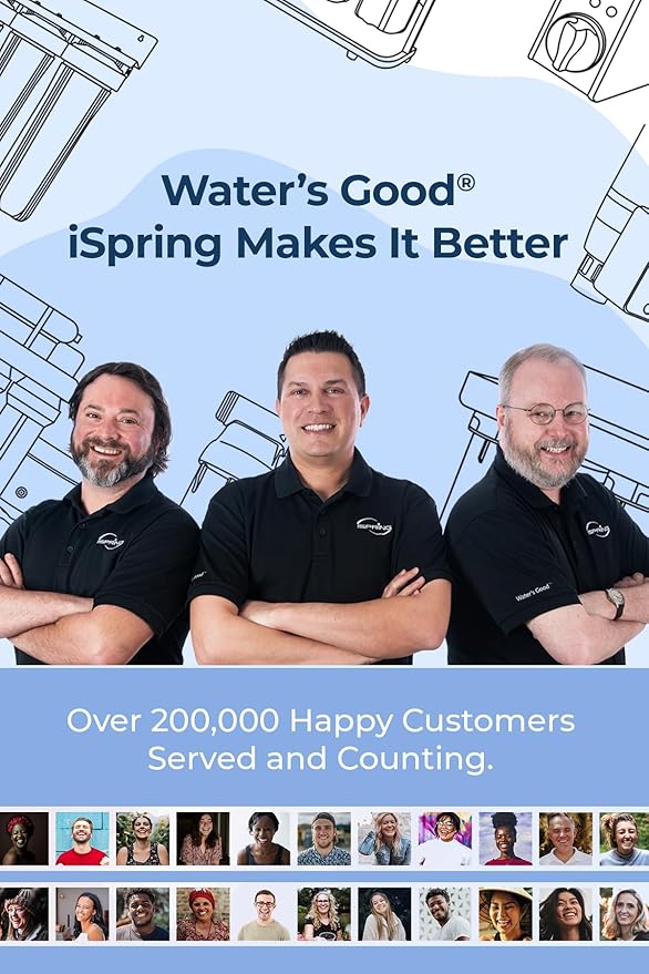 iSpring F3WGB32BCPB 20" x 4.5" Whole House Water Filters for WGB32B Series Water Filter Systems, includes Sediment, Carbon Block, and Lead-Removal Filters