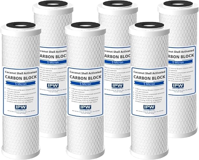 IPW Industries Inc. | 6-Pack Flow-Pur 8 (WCBCS-975-RV) Water Filter Replacement and Water Purifier Activated Carbon Filter for RV Water Filter System