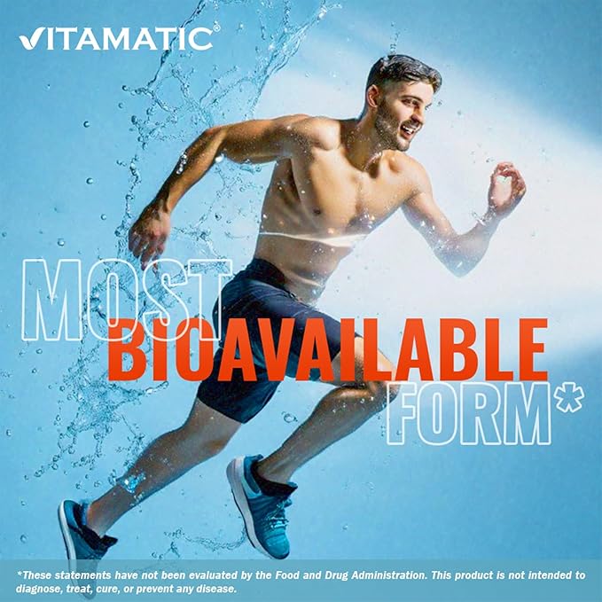 Vitamatic Pantothenic Acid Pure Powder 500 mg per Serving - 100 Grams - Also Called Vitamin B5-200 Servings