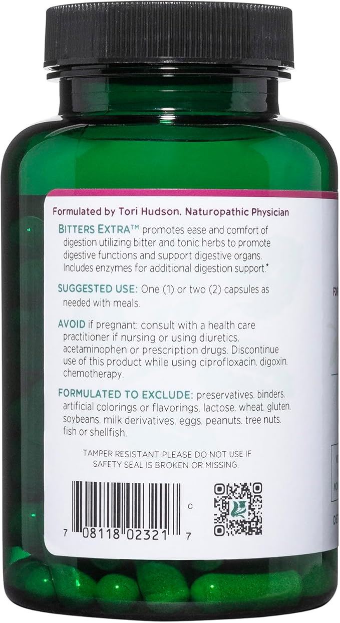 Vitanica Bitters Extra, Digestion Support, Vegan, 90 Capsules