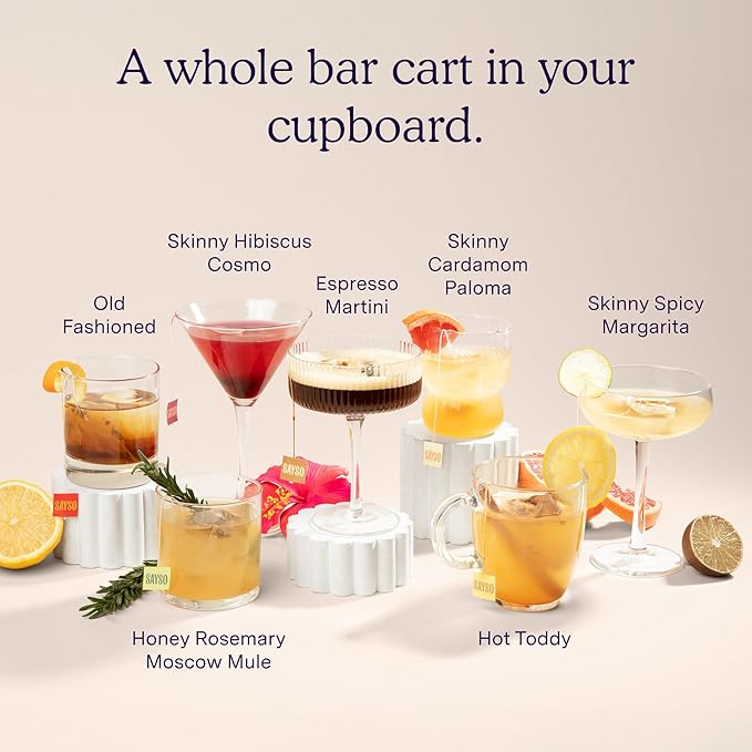 SAYSO Honey Rosemary Moscow Mule | The Original Craft Cocktail Tea Bag Mixer (Steep in Vodka & Cold Water, Enjoy in 1 Min) or Skip the Spirit for Mocktail | Organic, Certified Gluten-free & Non-GMO, 8 Count