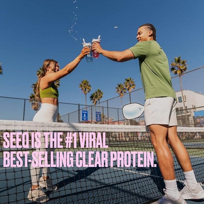 SEEQ Clear Whey Isolate Protein Powder, Fruit Punch, 22 Servings, 22g Protein Per Serving, Sugar-Free, Keto-Friendly, Soy-Free Clear Protein Powder, Juice-Like Protein