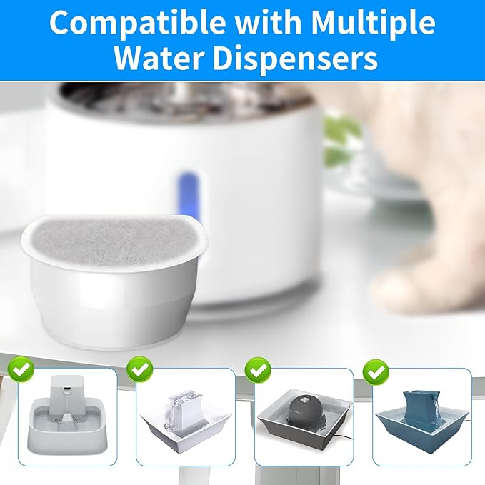 18 pcs og and Cat Water Fountain Filter Replacement Carbon Filters Compatible with PetSafe Drinkwell Filters